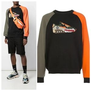 Mostly Heard Rarely Seen 8-BIT FALCON CREW BLACK Skater Streetwear Sz XL Grunge